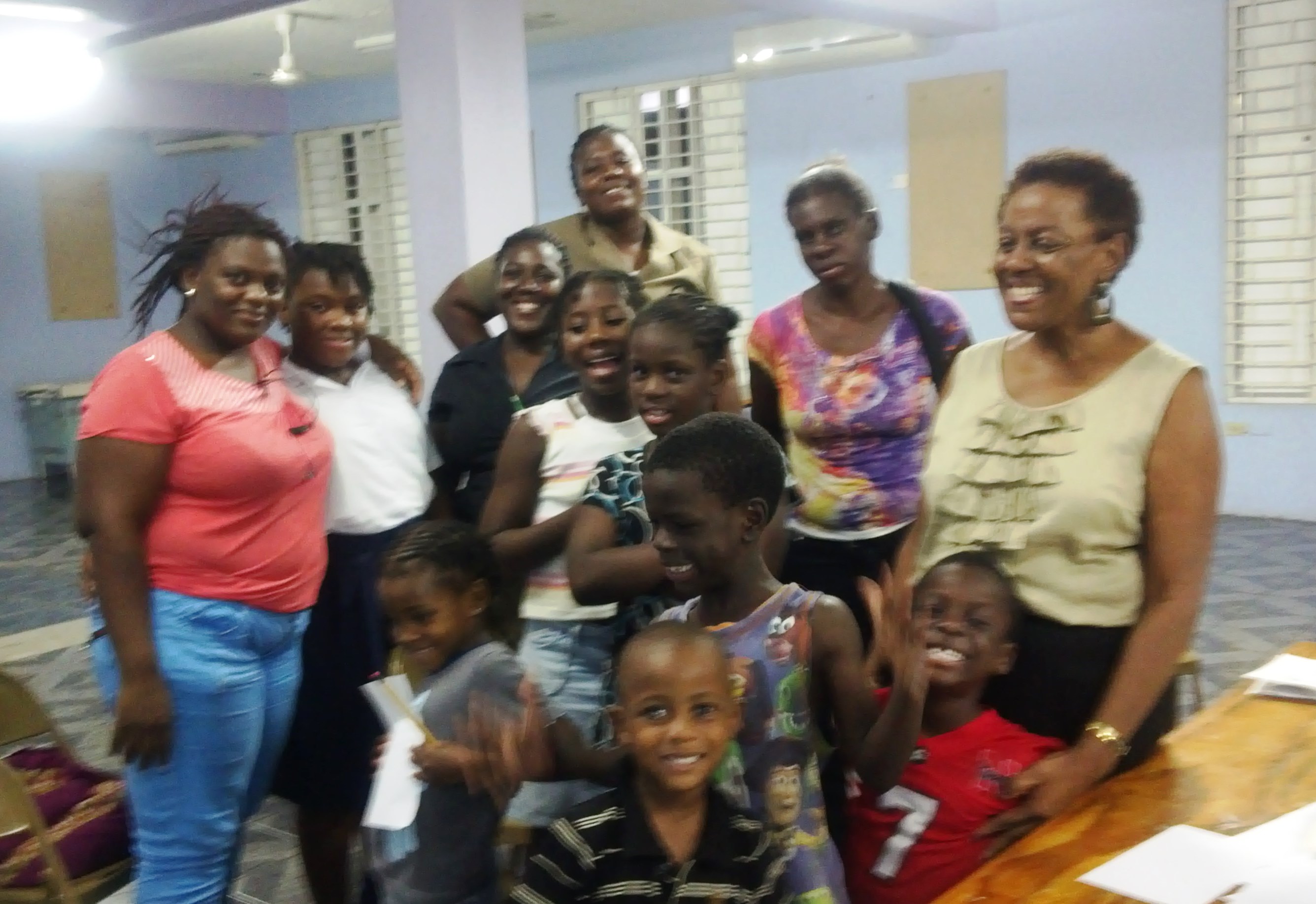 Mrs. Marva Greig (far right) hosts Parenting Workshop for parents of children who attend the Centre