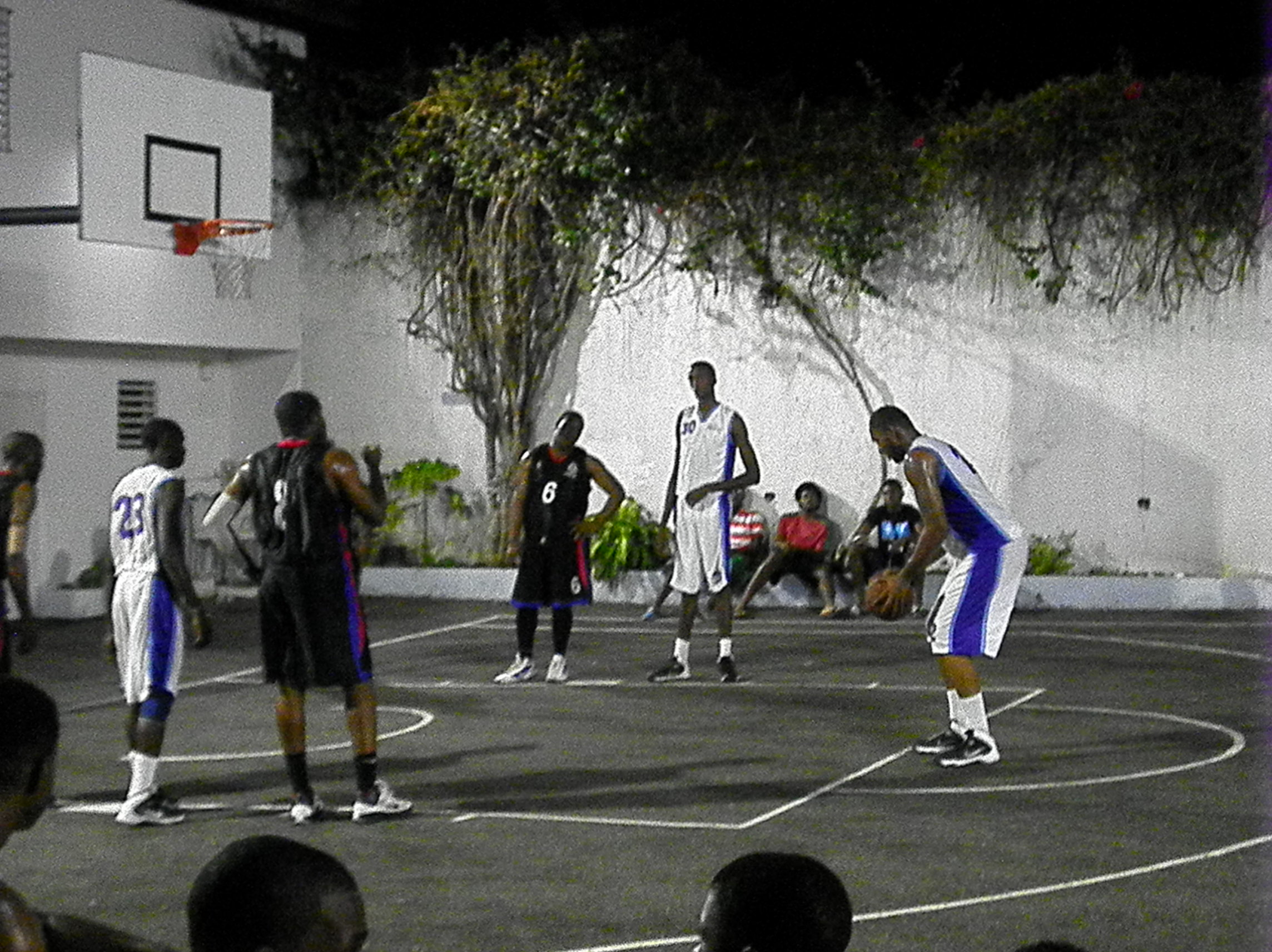 Team Upper player, Nick readies himself for a free throw
