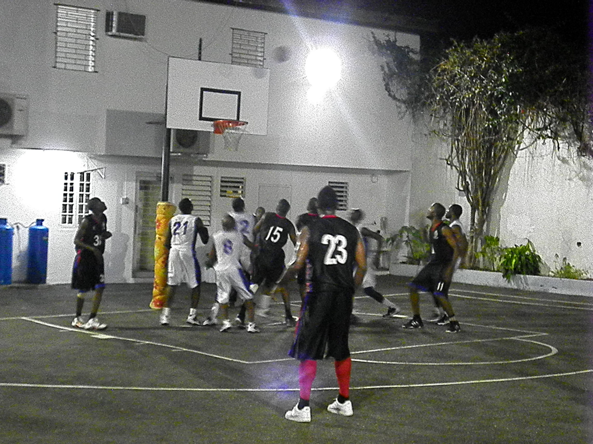 Up, up and away the ball goes